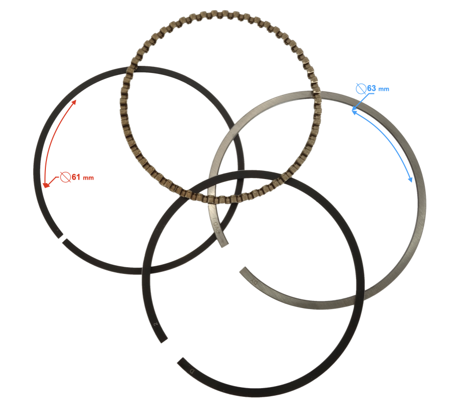 Set segmenti Barton NXT 250cc, d.63mm [1]