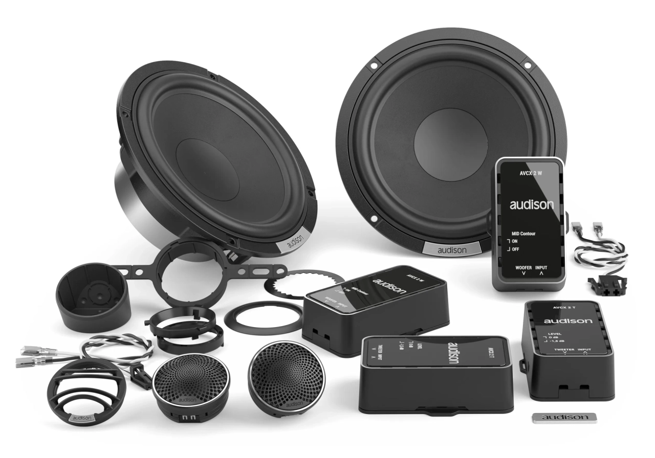 Difuzoare auto Audison VOCE II AVK 6 S II set sistem 2 căi, 165mm, 125 W RMS, 4Ω, set 4 difuzoare + accesorii [1]