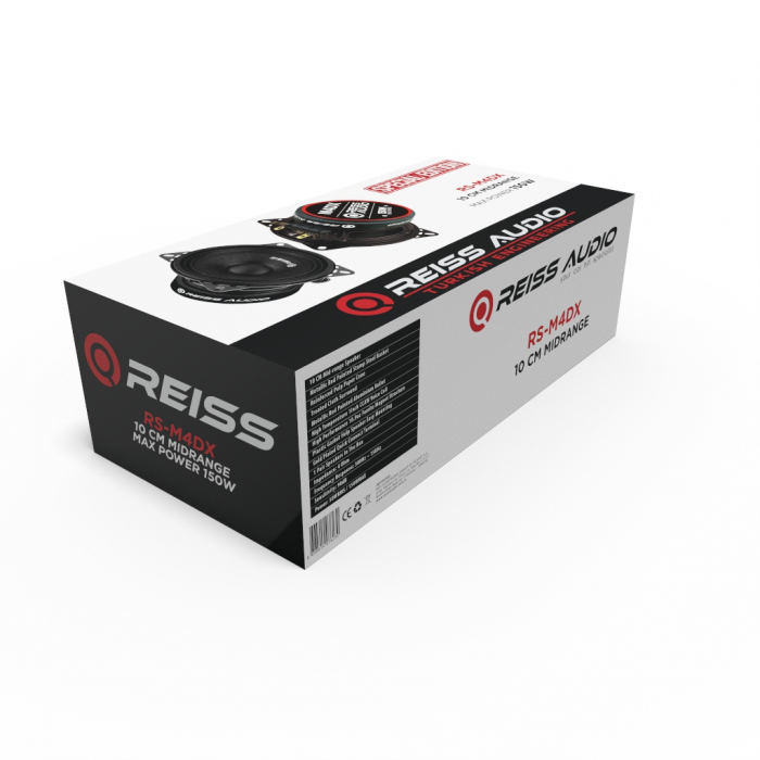 Difuzoare auto Reiss Audio RS-M4DX, midrange, 100mm, 4 Ohm, 150W [2]
