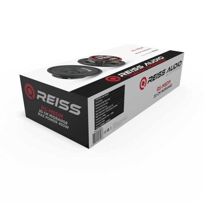 Difuzoare auto Reiss Audio RS-M8DM, midrange, 200 mm, 4 Ohm, 450w max [2]