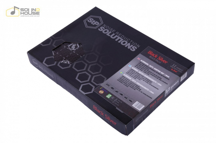 INSONORIZANT PREMIUM AUTO STP BLACK SILVER SHOP, 1,8MM, 0,8M2, FOAIE/PACHET [5]