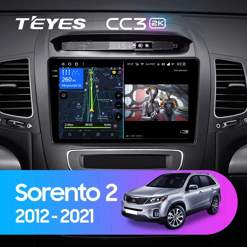 Navigatie Auto cu Asistenta AI Teyes CC4 PRO Kia Sorento 2010-2015 8+128GB 9.5" QLED, Android 13, 5G, 7.1 DSP, CarPlay [2]
