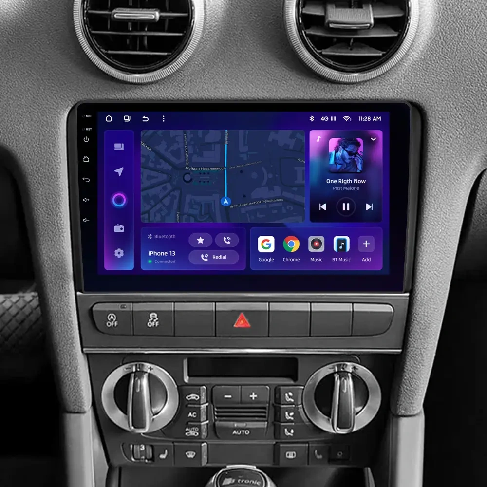 Navigatie Auto MOSS M2 Audi A3 8P 2004-2013 4+32GB 9" IPS Octa-core 1.6Ghz, Android 4G Bluetooth 5.1 DSP [2]