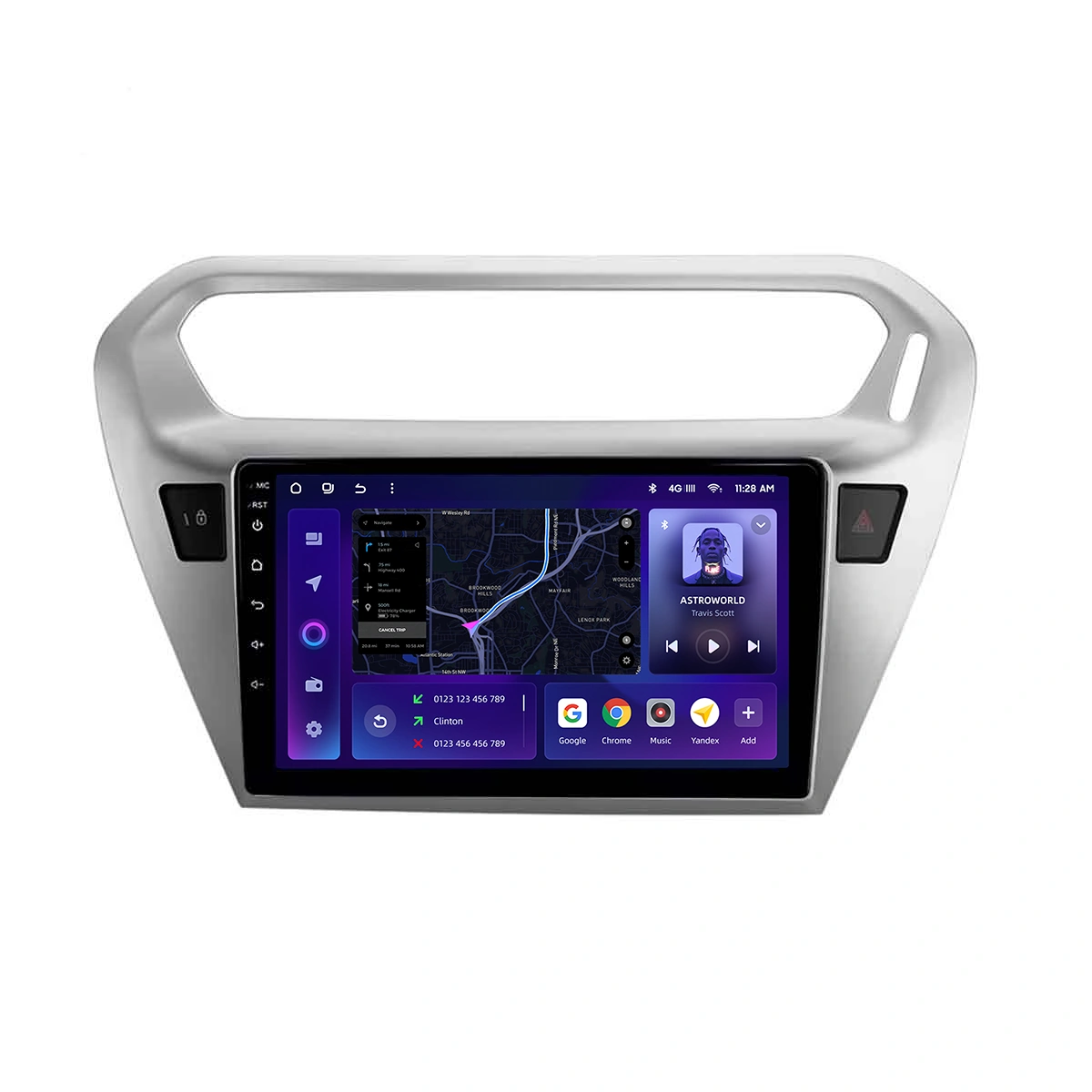 Navigatie Auto MOSS M2 Citroen C-Elysee 2012-2016 4+32GB 9" IPS Octa-core 1.6Ghz, Android 4G Bluetooth 5.1 DSP [1]