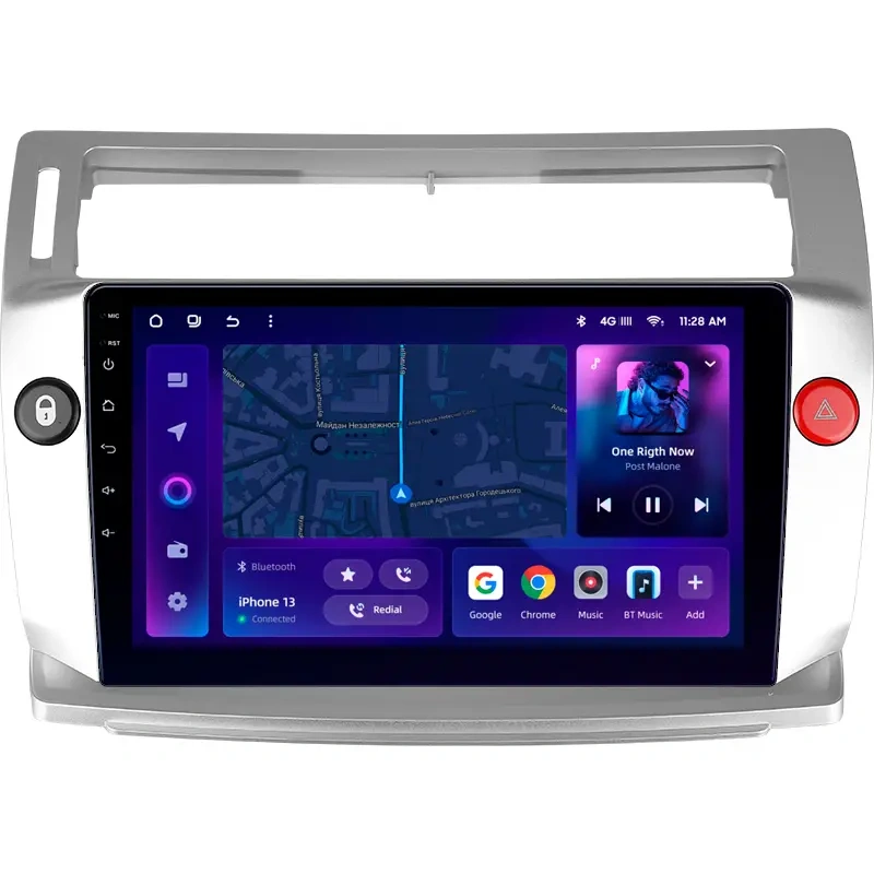 Navigatie Auto MOSS M2 Citroen C4 2004-2014 4+32GB 9" IPS Octa-core 1.6Ghz, Android 4G Bluetooth 5.1 DSP [1]