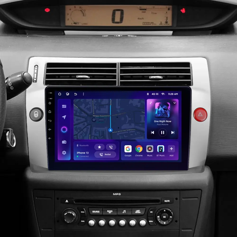 Navigatie Auto MOSS M2 Citroen C4 2004-2014 4+32GB 9" IPS Octa-core 1.6Ghz, Android 4G Bluetooth 5.1 DSP [2]