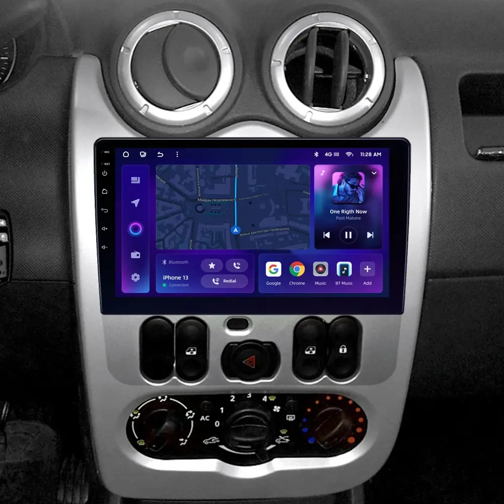 Navigatie Auto MOSS M2 Dacia Logan 1 2008-2012 4+64GB 9" IPS Octa-core 1.6Ghz, Android 4G Bluetooth 5.1 DSP [2]