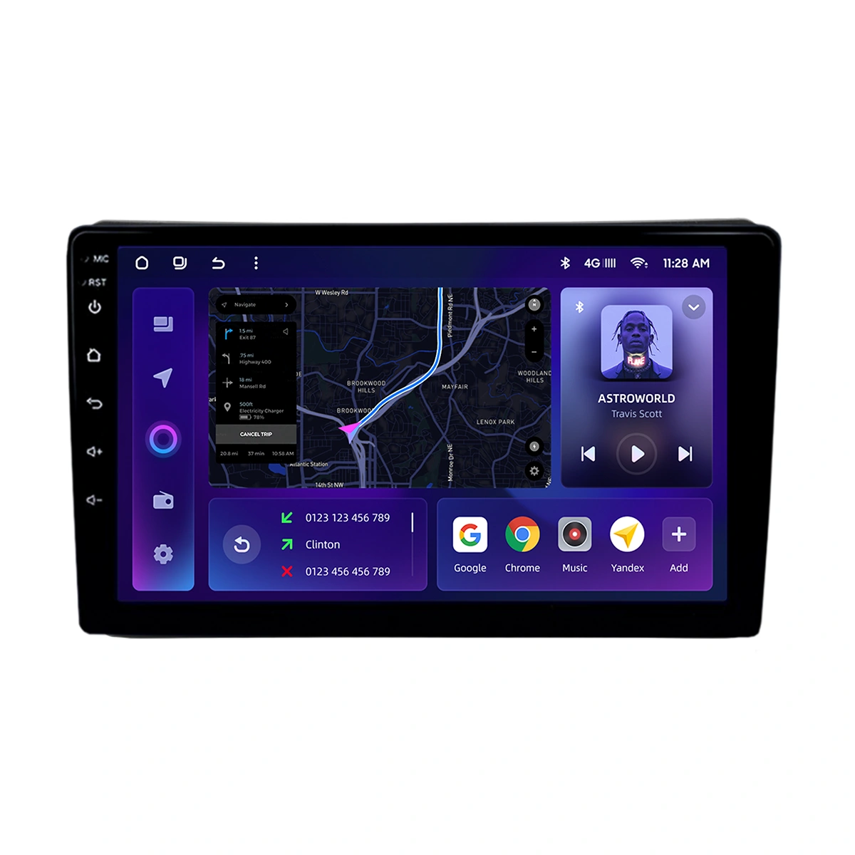Navigatie Auto MOSS M2 Ford Edge 1 2007-2014 4+32GB 10" IPS Octa-core 1.6Ghz, Android 4G Bluetooth 5.1 DSP [1]