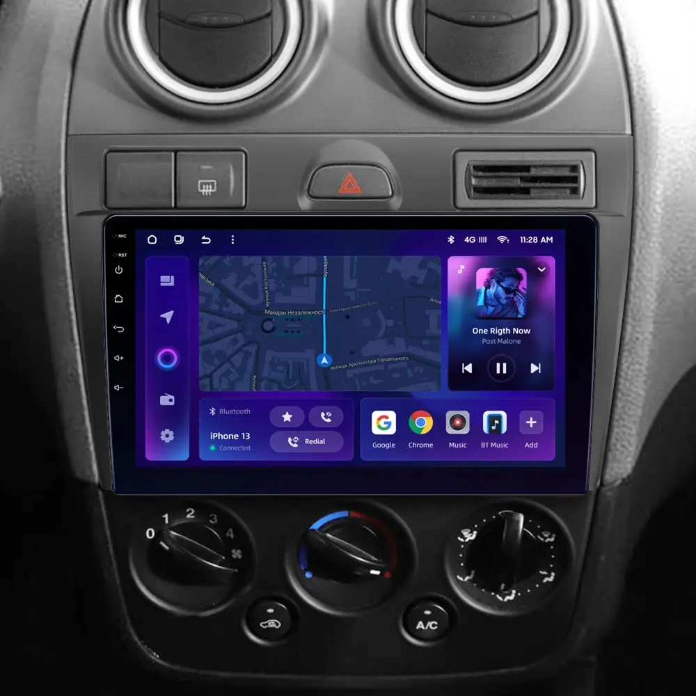 Navigatie Auto MOSS M2 Ford Fiesta 5 2002-2008 4+64GB 9" IPS Octa-core 1.6Ghz, Android 4G Bluetooth 5.1 DSP [2]