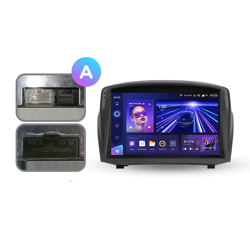 Navigatie Auto MOSS M2 Ford Fiesta 6 2008-2019 4+32GB 9" IPS Octa-core 1.6Ghz, Android 4G Bluetooth 5.1 DSP [5]