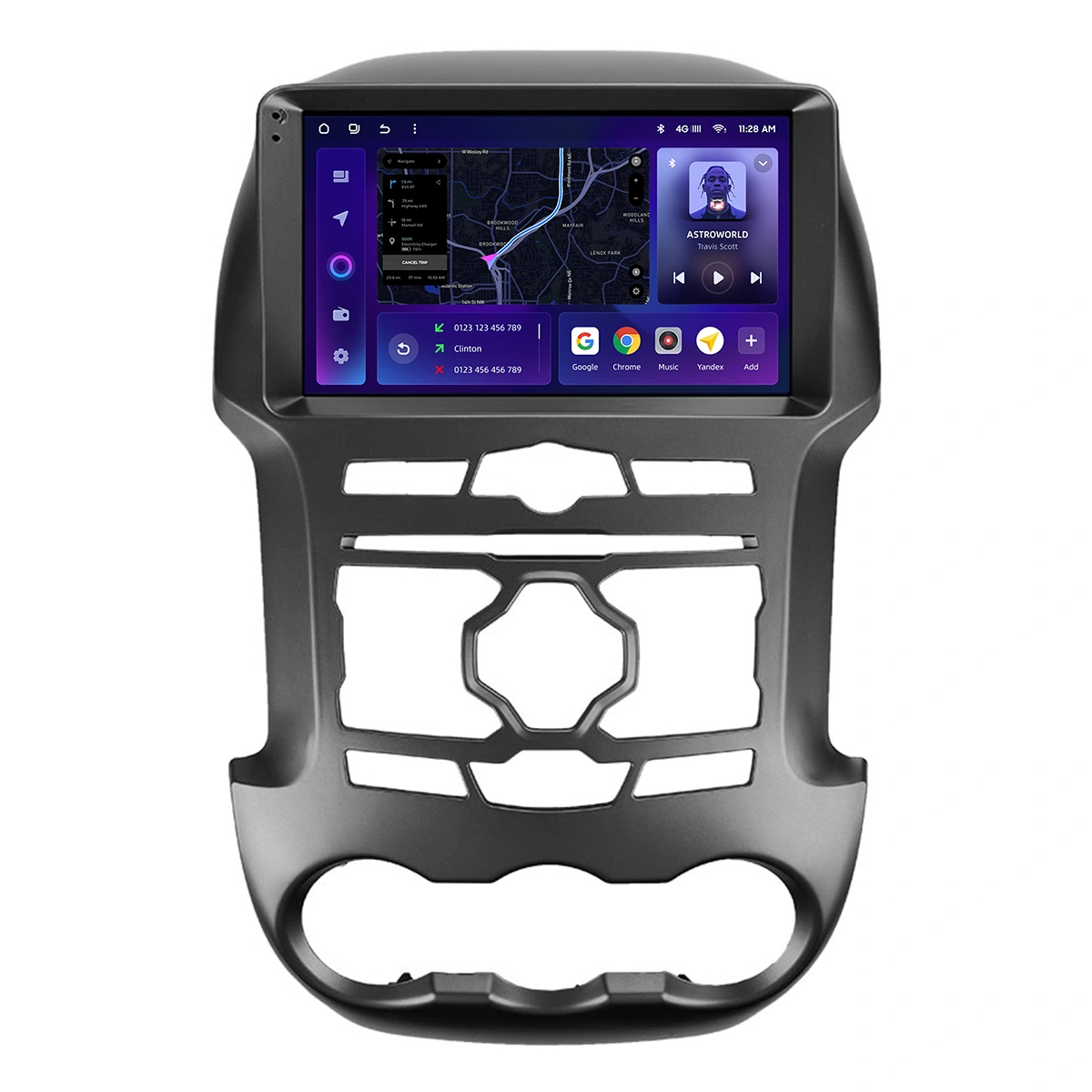 Navigatie Auto MOSS M2 Ford Ranger 3 2011-2018 4+64GB 9" IPS Octa-core 1.6Ghz, Android 4G Bluetooth 5.1 DSP [1]
