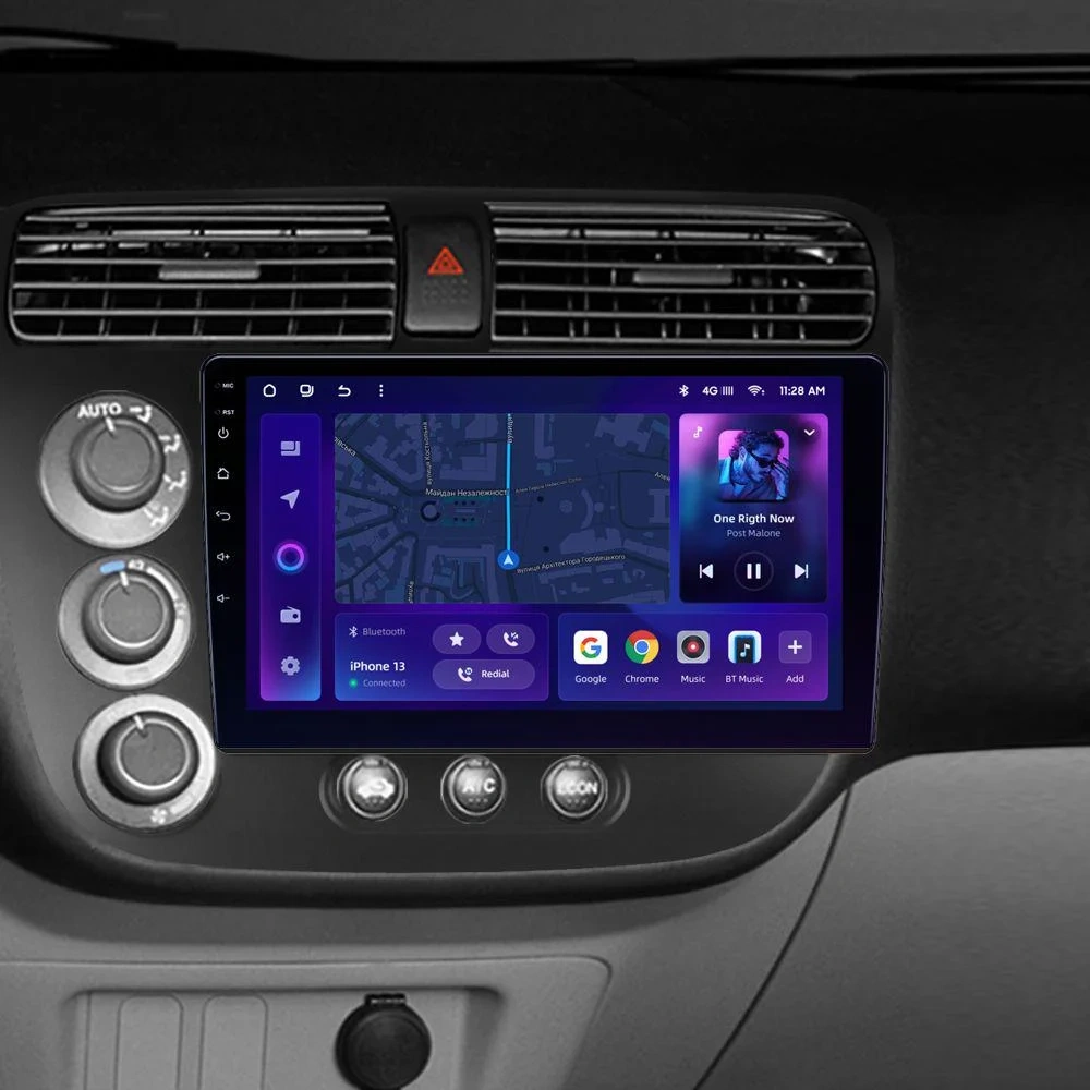 Navigatie Auto MOSS M2 Honda Civic 7 2001-2005 4+64GB 9" IPS Octa-core 1.6Ghz, Android 4G Bluetooth 5.1 DSP [2]