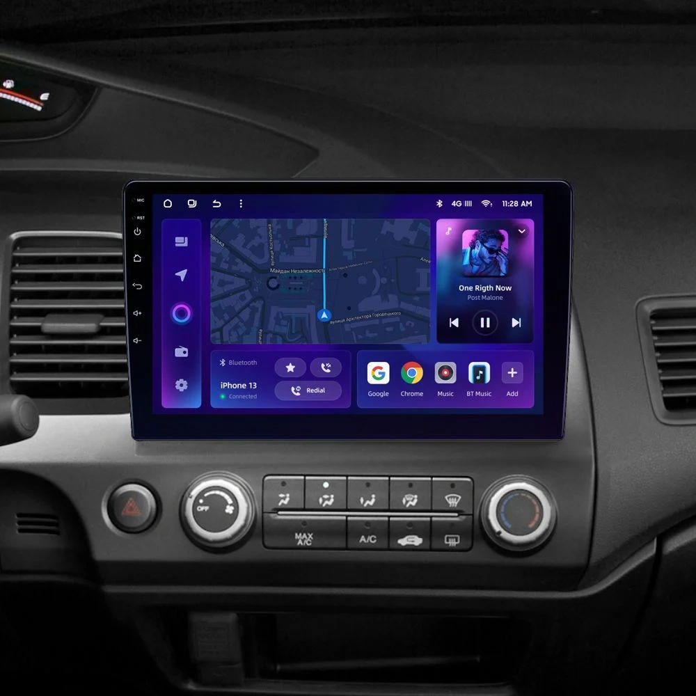 Navigatie Auto MOSS M2 Honda Civic 8 2005-2012 4+64GB 10" IPS Octa-core 1.6Ghz, Android 4G Bluetooth 5.1 DSP [2]