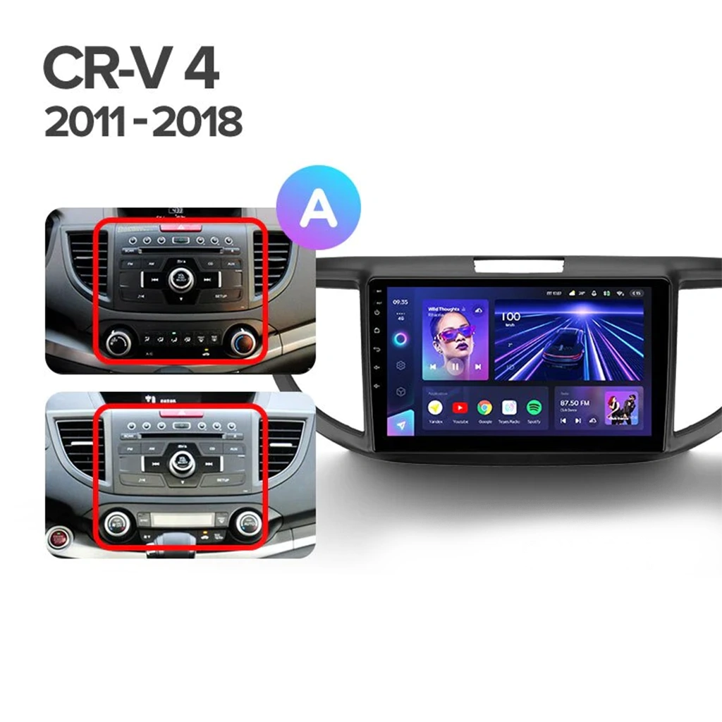Navigatie Auto MOSS M2 Honda CR-V 4 2011-2016 4+64GB 9" IPS Octa-core 1.6Ghz, Android 4G Bluetooth 5.1 DSP [6]