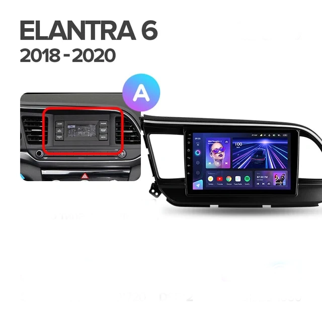 Navigatie Auto MOSS M2 Hyundai Elantra 6 2018-2020 4+64GB 9" IPS Octa-core 1.6Ghz, Android 4G Bluetooth 5.1 DSP [6]