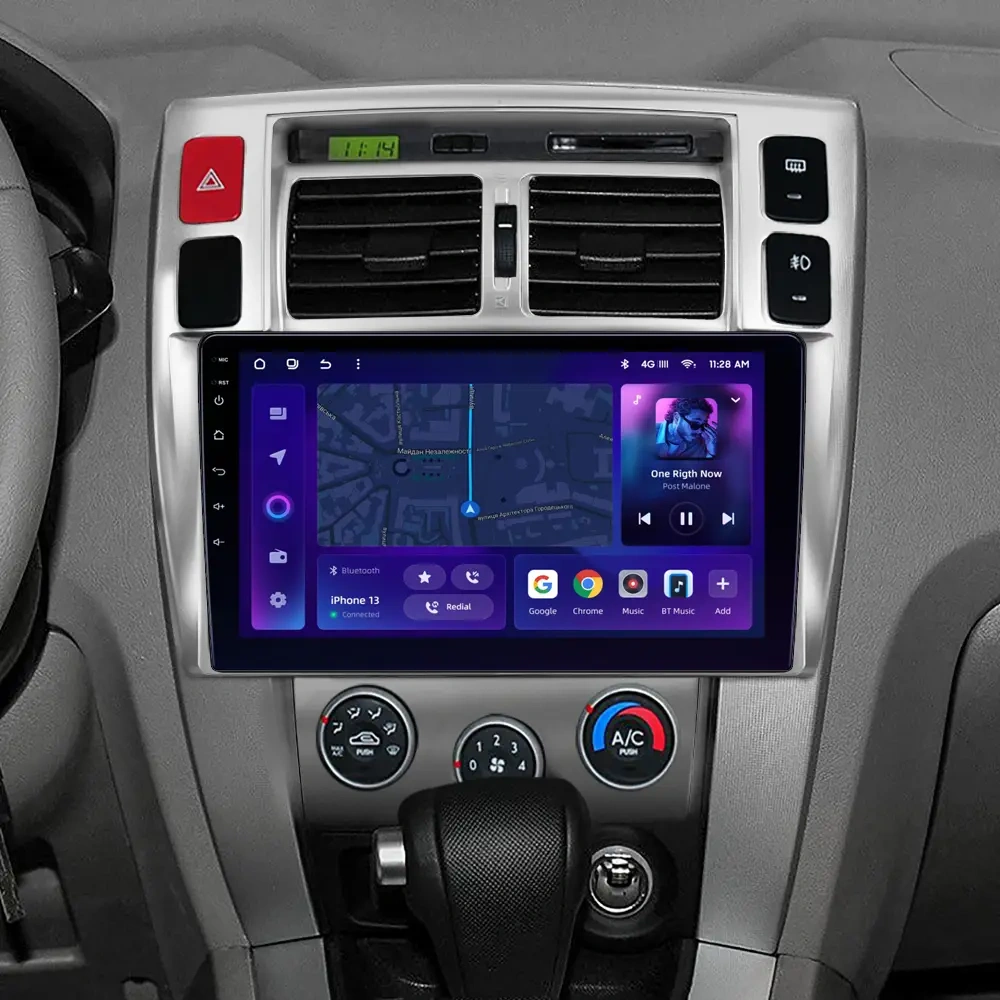 Navigatie Auto MOSS M2 Hyundai Tucson 1 2004-2009 4+32GB 10" IPS Octa-core 1.6Ghz, Android 4G Bluetooth 5.1 DSP [2]