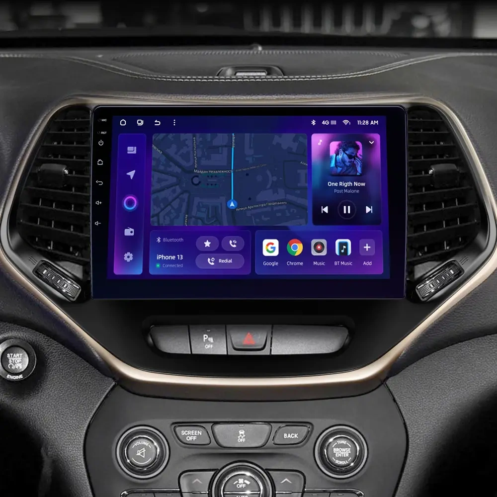 Navigatie Auto MOSS M2 Jeep Cherokee 5 2015-2018 4+32GB 10" IPS Octa-core 1.6Ghz, Android 4G Bluetooth 5.1 DSP [2]
