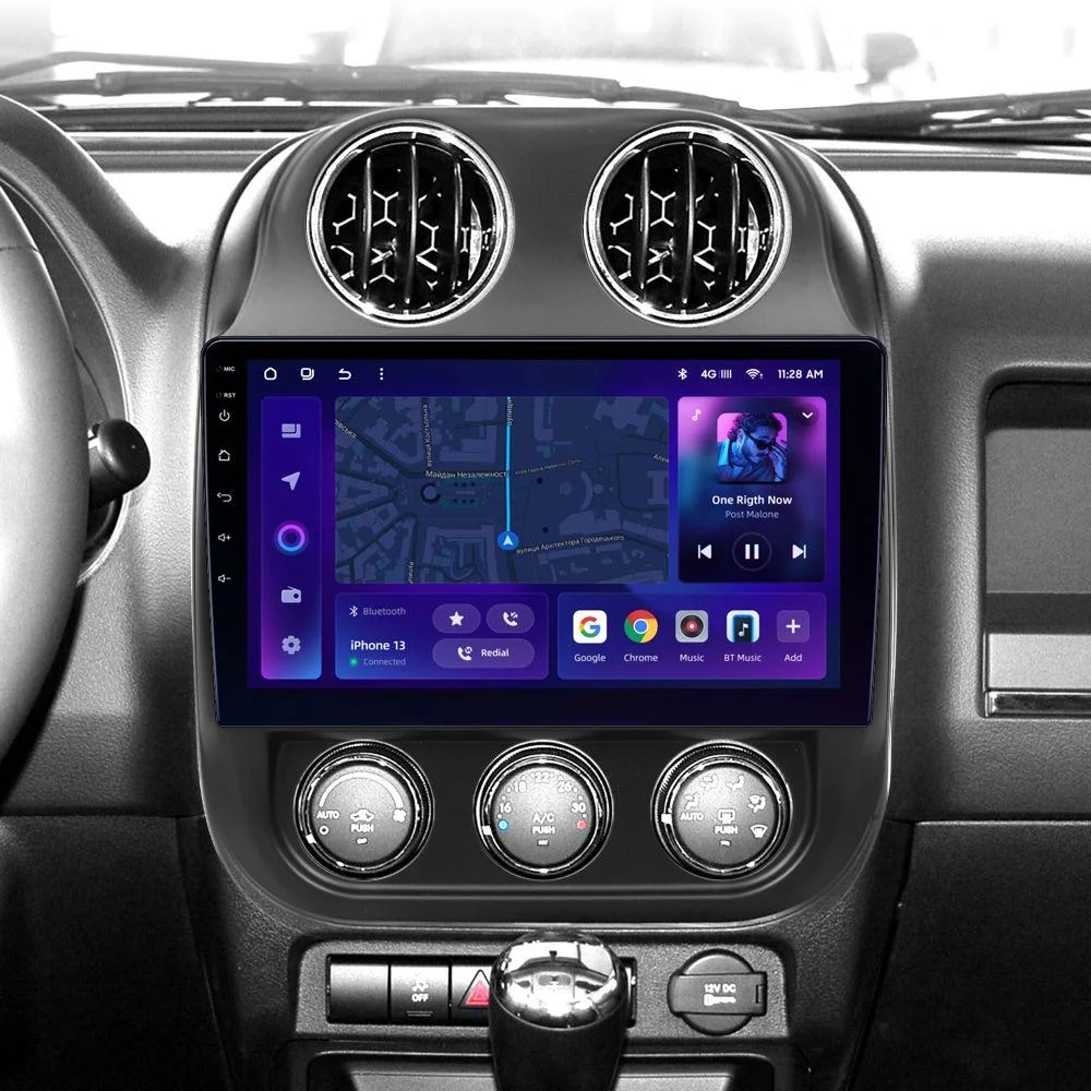 Navigatie Auto MOSS M2 Jeep Compass 1 2009-2015 4+64GB 10" IPS Octa-core 1.6Ghz, Android 4G Bluetooth 5.1 DSP [2]