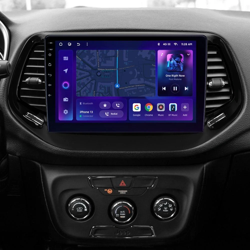 Navigatie Auto MOSS M2 Jeep Compass 2 2016-2018 4+32GB 10" IPS Octa-core 1.6Ghz, Android 4G Bluetooth 5.1 DSP [2]