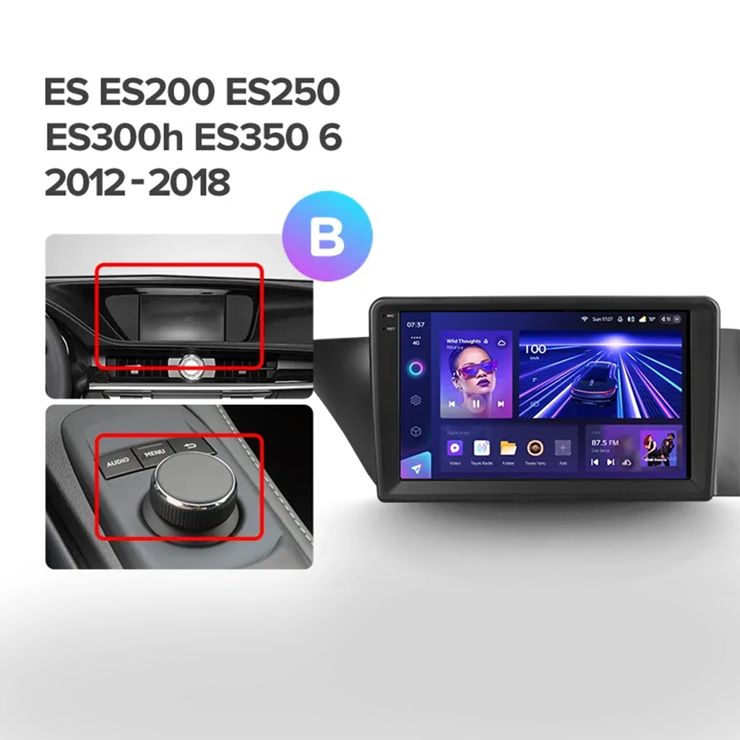 Navigatie Auto MOSS M2 Lexus ES 2013-2018 4+64GB 9" IPS Octa-core 1.6Ghz, Android 4G Bluetooth 5.1 DSP [6]