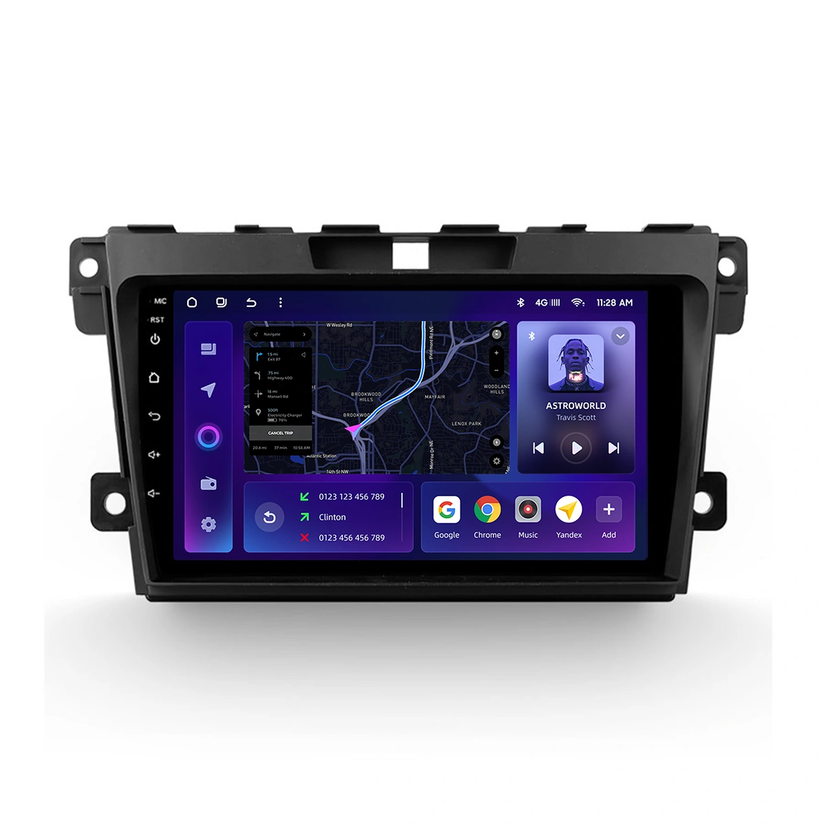 Navigatie Auto MOSS M2 Mazda CX-7 2009-2012 4+32GB 9" IPS Octa-core 1.6Ghz, Android 4G Bluetooth 5.1 DSP [1]