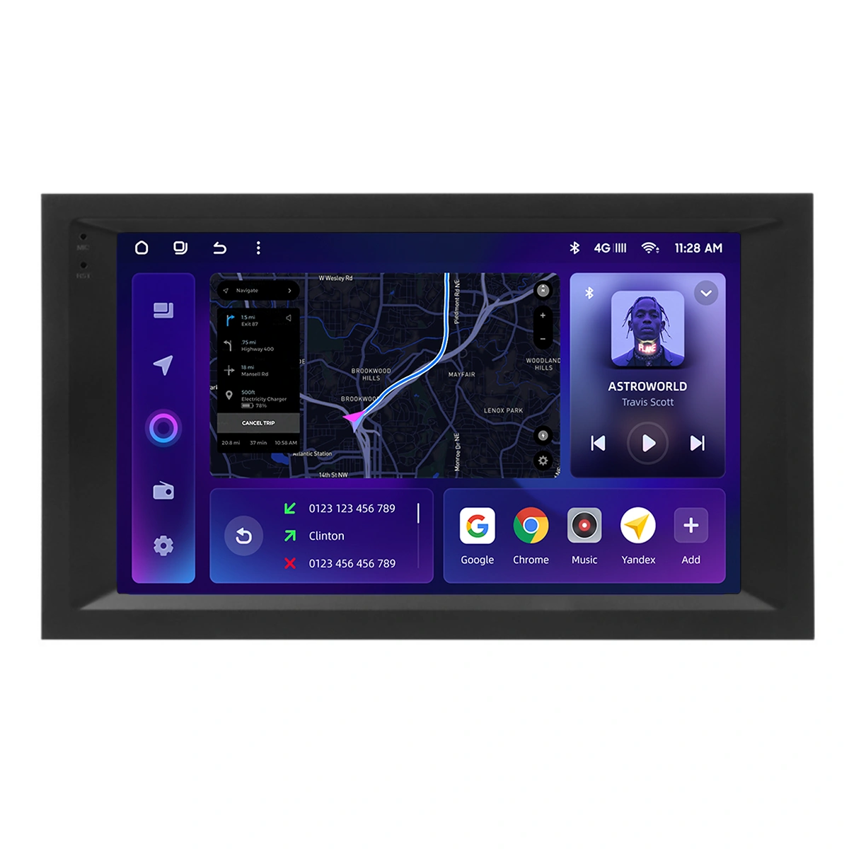 Navigatie Auto MOSS M2 Mercedes-Benz Actros 2011-2023 4+64GB 9" IPS Octa-core 1.6Ghz, Android 4G Bluetooth 5.1 DSP [1]