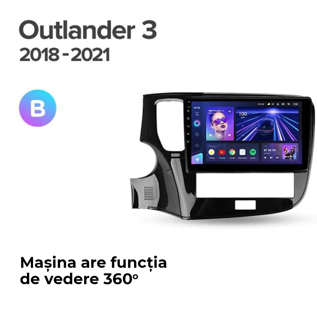 Navigatie Auto MOSS M2 Mitsubishi Outlander 3 2018-2021 4+64GB 10" IPS Octa-core 1.6Ghz, Android 4G Bluetooth 5.1 DSP [6]