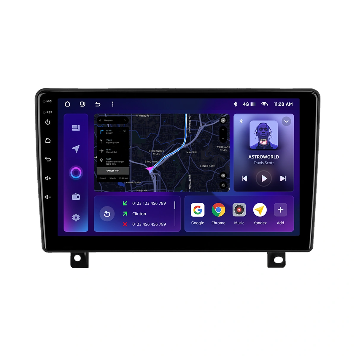 Navigatie Auto MOSS M2 Opel Astra H 2004-2014 4+64GB 9" IPS Octa-core 1.6Ghz, Android 4G Bluetooth 5.1 DSP [1]