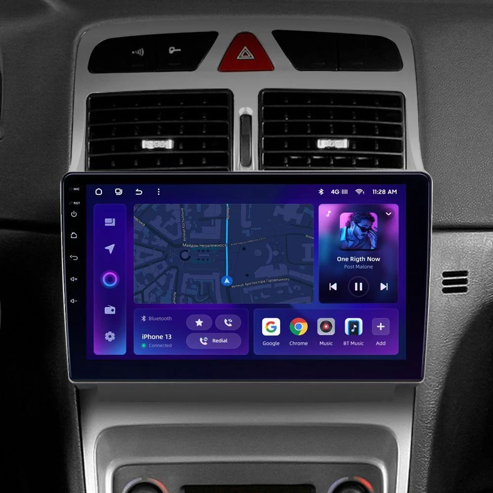 Navigatie Auto MOSS M2 Peugeot 307 2001-2008 4+64GB 9" IPS Octa-core 1.6Ghz, Android 4G Bluetooth 5.1 DSP [2]