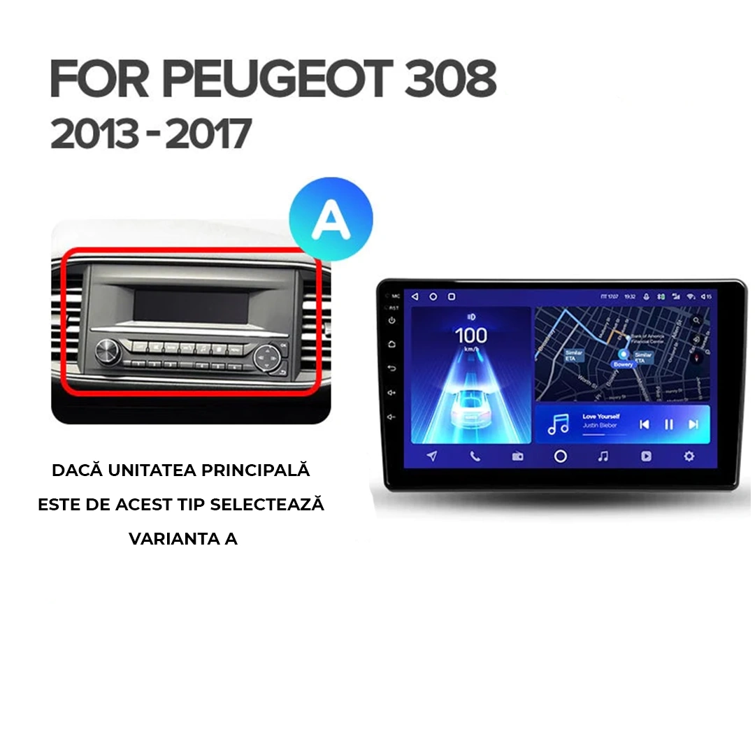 Navigatie Auto MOSS M2 Peugeot 308 2013-2017 4+64GB 9" IPS Octa-core 1.6Ghz, Android 4G Bluetooth 5.1 DSP [6]