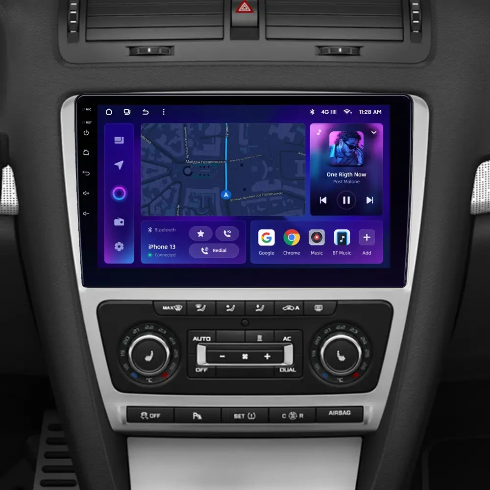 Navigatie Auto MOSS M2 Skoda Octavia 2 2004-2013 4+32GB 10" IPS Octa-core 1.6Ghz, Android 4G Bluetooth 5.1 DSP [2]