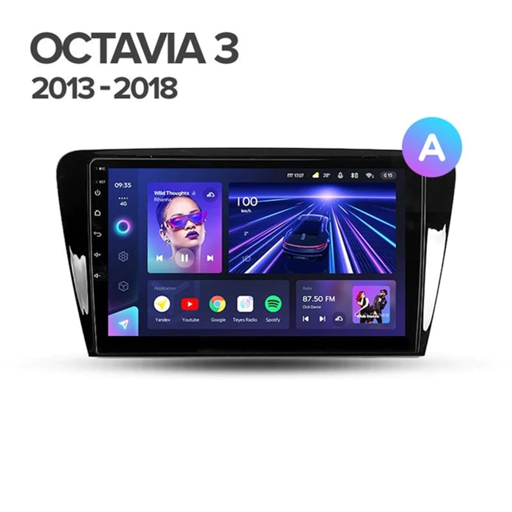 Navigatie Auto MOSS M2 Skoda Octavia 3 2013-2018 4+64GB 10" IPS Octa-core 1.6Ghz, Android 4G Bluetooth 5.1 DSP [6]