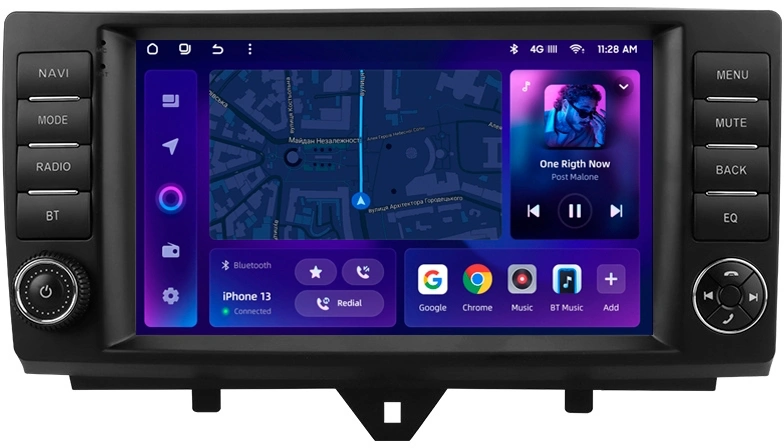 Navigatie Auto MOSS M2 Smart Fortwo 2007-2014 4+32GB 9" IPS Octa-core 1.6Ghz, Android 4G Bluetooth 5.1 DSP [1]