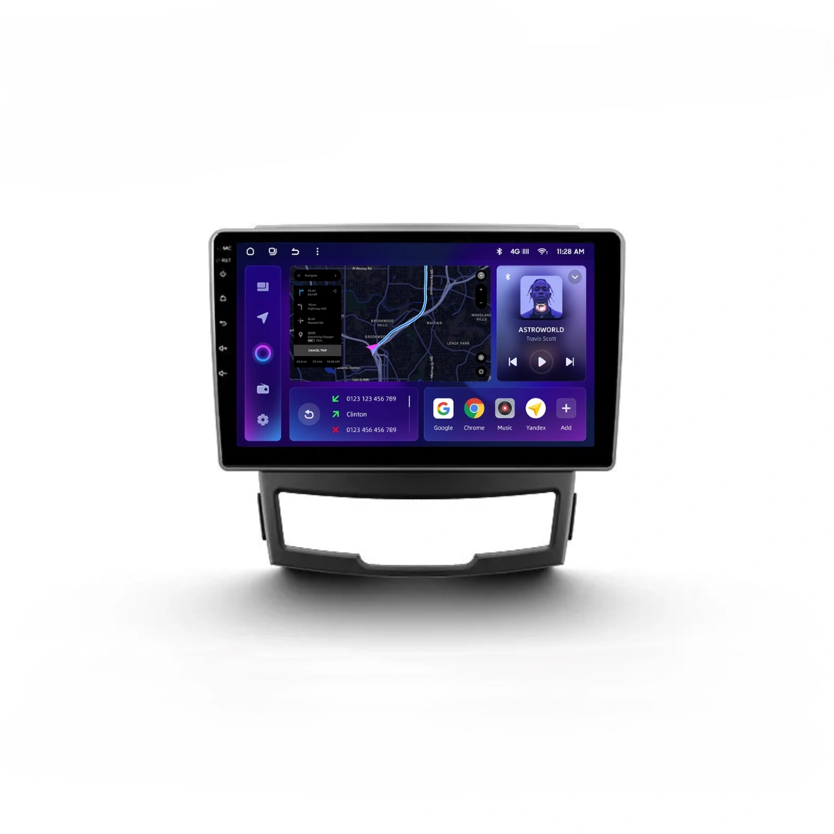 Navigatie Auto MOSS M2 SsangYong Actyon 2 2010-2013 4+64GB 9" IPS Octa-core 1.6Ghz, Android 4G Bluetooth 5.1 DSP [1]