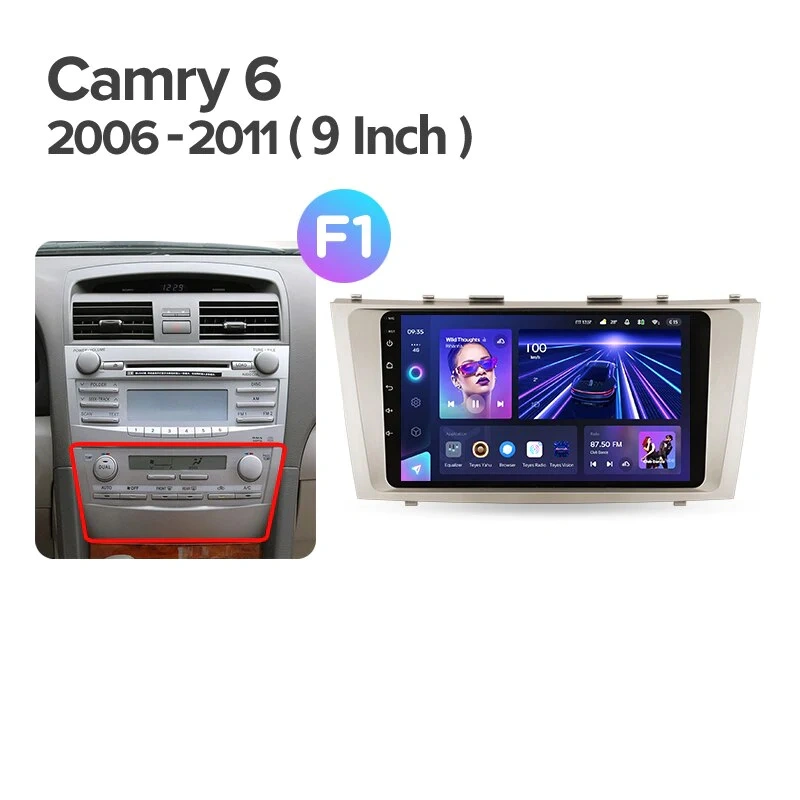 Navigatie Auto MOSS M2 Toyota Camry 6 2006-2011 4+64GB 9" IPS Octa-core 1.6Ghz, Android 4G Bluetooth 5.1 DSP [6]