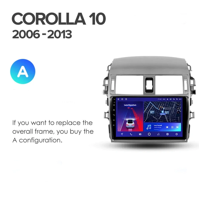 Navigatie Auto MOSS M2 Toyota Corolla 10 2006-2013 4+32GB 9" IPS Octa-core 1.6Ghz, Android 4G Bluetooth 5.1 DSP [6]