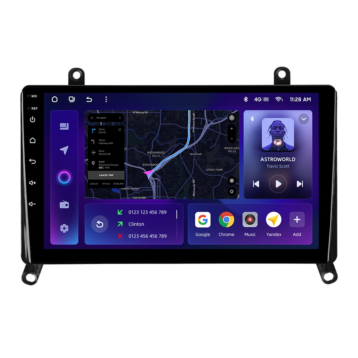 Navigatie Auto MOSS M2 Toyota GranAce 1 2019-2022 4+64GB 9" IPS Octa-core 1.6Ghz, Android 4G Bluetooth 5.1 DSP [1]