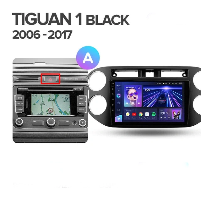 Navigatie Auto MOSS M2 Volkswagen Tiguan 1 2006-2016 4+64GB 9" IPS Octa-core 1.6Ghz, Android 4G Bluetooth 5.1 DSP [5]