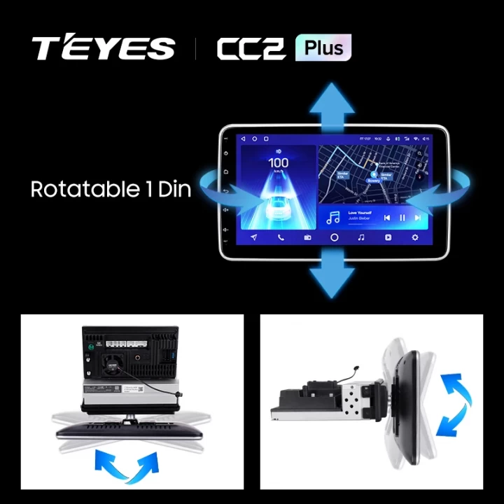 Navigatie Auto Teyes CC2 Plus Ecran rotativ 4+32GB 10.2" QLED Octa-core 1.8Ghz Android 4G Bluetooth 5.1 DSP [3]