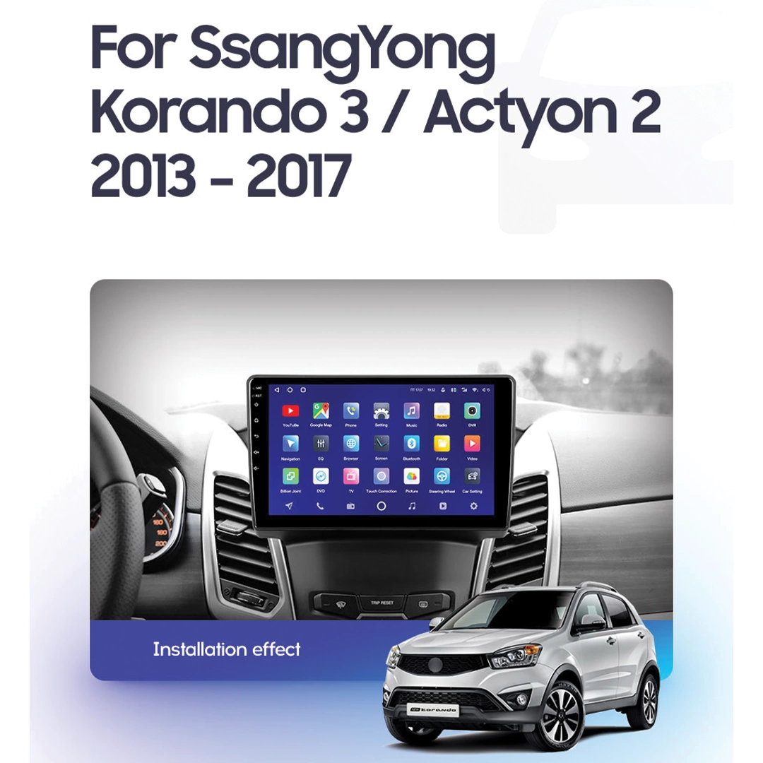 Navigatie Auto Teyes CC2 Plus Split SsangYong Korando 3 2013-2017 2+32GB 9" QLED Octa-core 1.8Ghz, Android 4G Bluetooth 5.1 DSP [2]