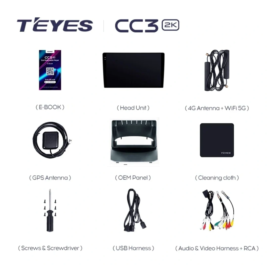 Navigatie Auto Teyes CC3 2K 360° Ford Fiesta 6 2008-2019 6+128GB 9.5" QLED Octa-core 2Ghz, Android 4G Bluetooth 5.1 DSP [10]
