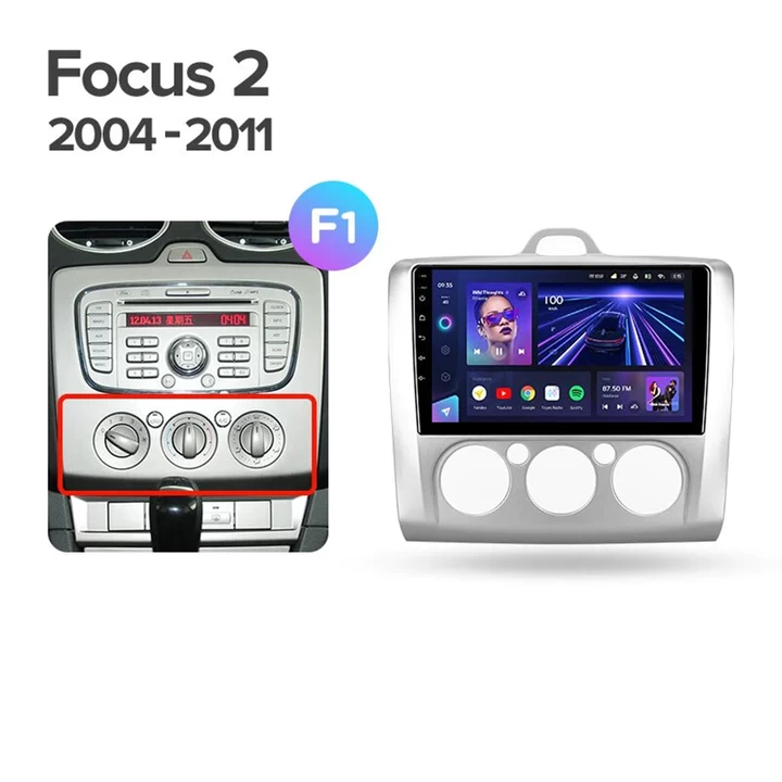 Navigatie Auto Teyes CC3 2K 360° Ford Focus 2 2005-2010 6+128GB 9.5" QLED Octa-core 2Ghz, Android 4G Bluetooth 5.1 DSP [4]