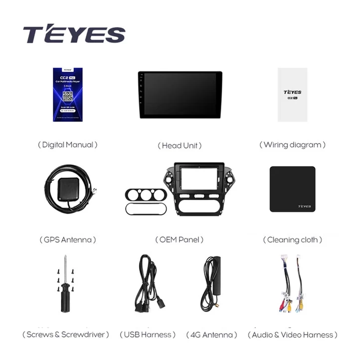 Navigatie Auto Teyes CC3 2K 360 Ford Mondeo 3 2007-2014 6+128GB 10.36" QLED Octa-core 2Ghz Android 4G Bluetooth 5.1 DSP [4]