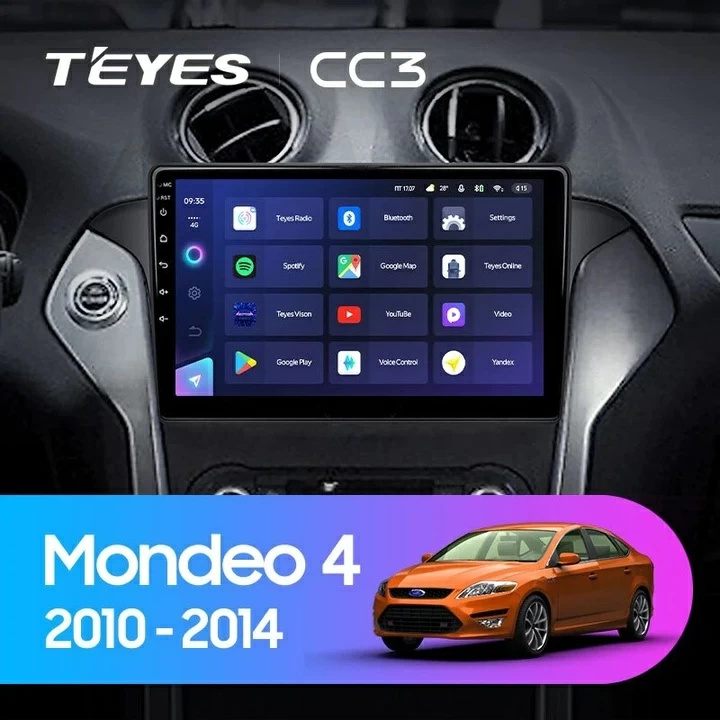 Navigatie Auto Teyes CC3 2K 360 Ford Mondeo 3 2007-2014 6+128GB 10.36" QLED Octa-core 2Ghz Android 4G Bluetooth 5.1 DSP [2]