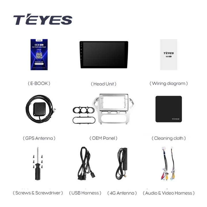 Navigatie Auto Teyes CC3 2K 360 Ford Mondeo 3 2007-2014 6+128GB 10.36" QLED Octa-core 2Ghz Android 4G Bluetooth 5.1 DSP [4]