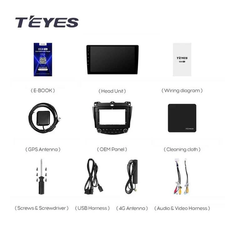 Navigatie Auto Teyes CC3 2K 360° Honda Accord 7 2005-2008 6+128GB 10.36" QLED Octa-core 2Ghz, Android 4G Bluetooth 5.1 DSP [4]