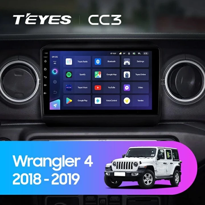Navigatie Auto Teyes CC3 2K 360° Jeep Wrangler 4 2018-2019 6+128GB 9.5" QLED Octa-core 2Ghz, Android 4G Bluetooth 5.1 DSP [2]