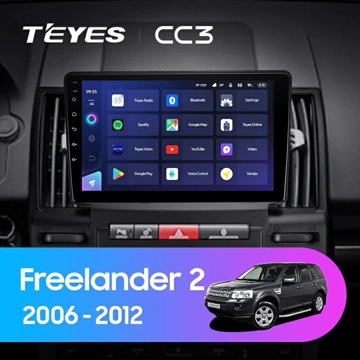 Navigatie Auto Teyes CC3 2K 360° Land Rover Freelander 2 2006-2012 6+128GB 9.5" QLED Octa-core 2Ghz, Android 4G Bluetooth 5.1 DSP [2]