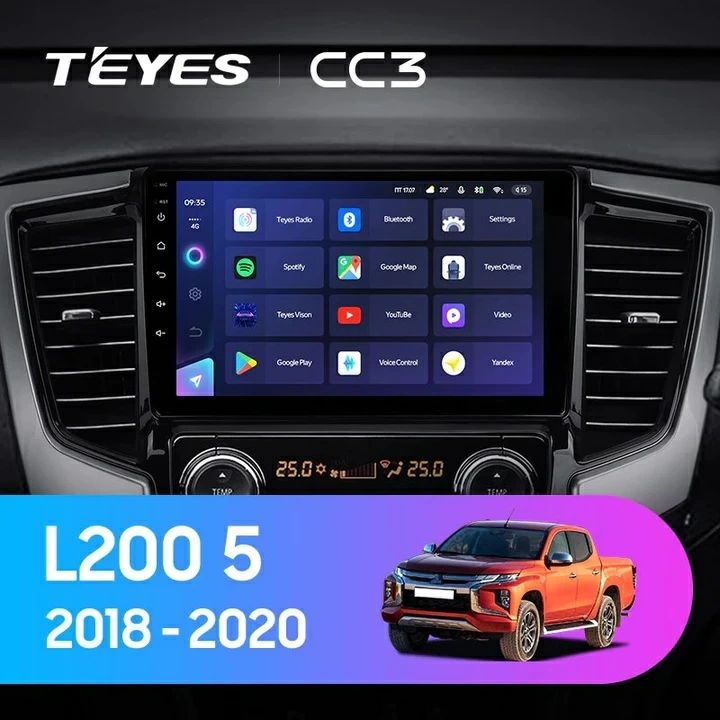 Navigatie Auto Teyes CC3 2K 360° Mitsubishi L200 5 2015-2019 6+128GB 9.5" QLED Octa-core 2Ghz, Android 4G Bluetooth 5.1 DSP [2]