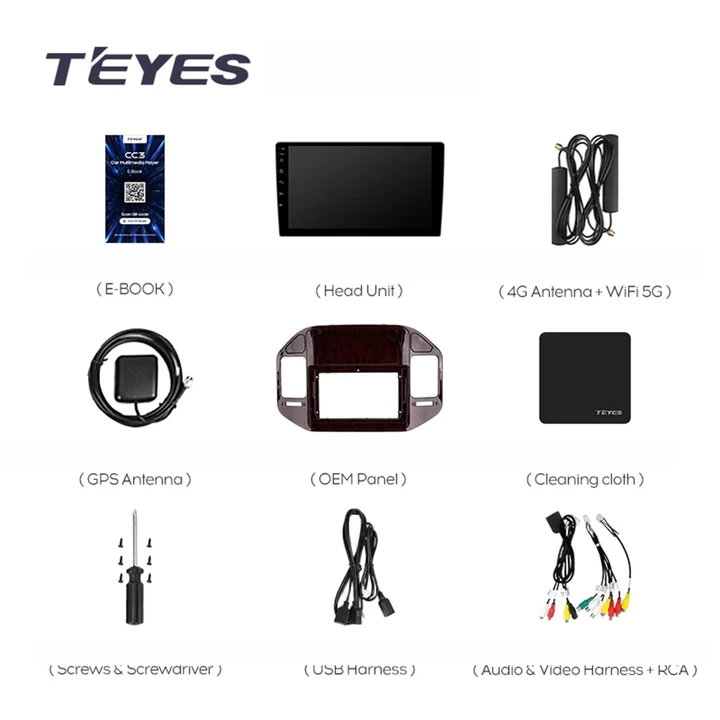 Navigatie Auto Teyes CC3 2K 360° Mitsubishi Pajero 3 V70 V60 1999-2006 6+128GB 9.5" QLED Octa-core 2Ghz, Android 4G Bluetooth 5.1 DSP [4]